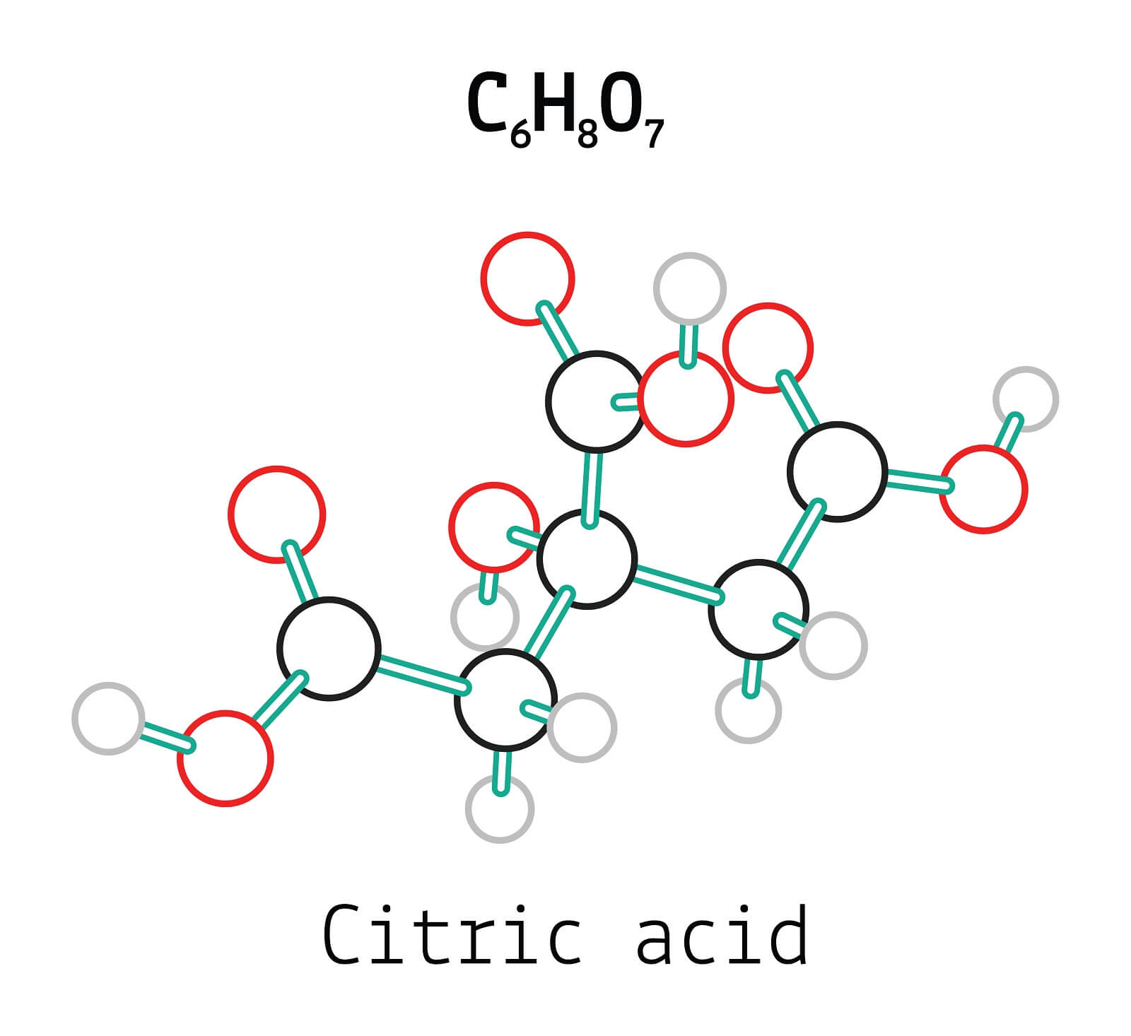 C6H8O7 Citric acid molecule