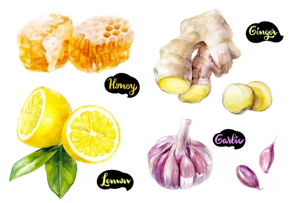 Lemon, Ginger, Garlic, and Honey